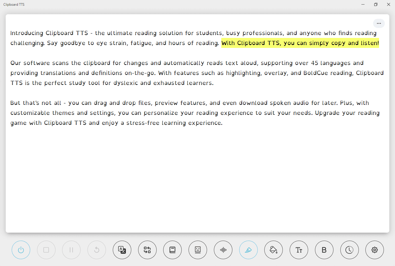 highlighting sentence
